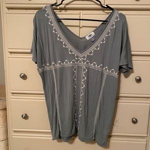 Flowy Short Sleeve V-neck Top